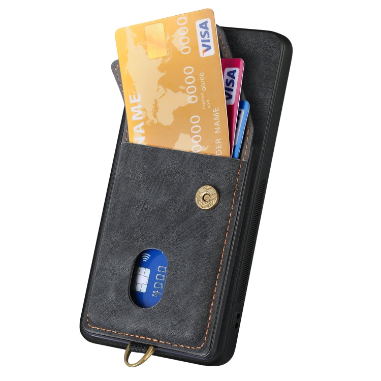 Custodia per telefono in pelle pieghevole con portafoglio per carte retrò con cinturino, For Xiaomi Redmi Note 14 5G, For Xiaomi Redmi Note 14 Pro+ 5G, For Xiaomi Redmi Note 14 Pro 5G, For Xiaomi Redmi Note 13 Pro 4G