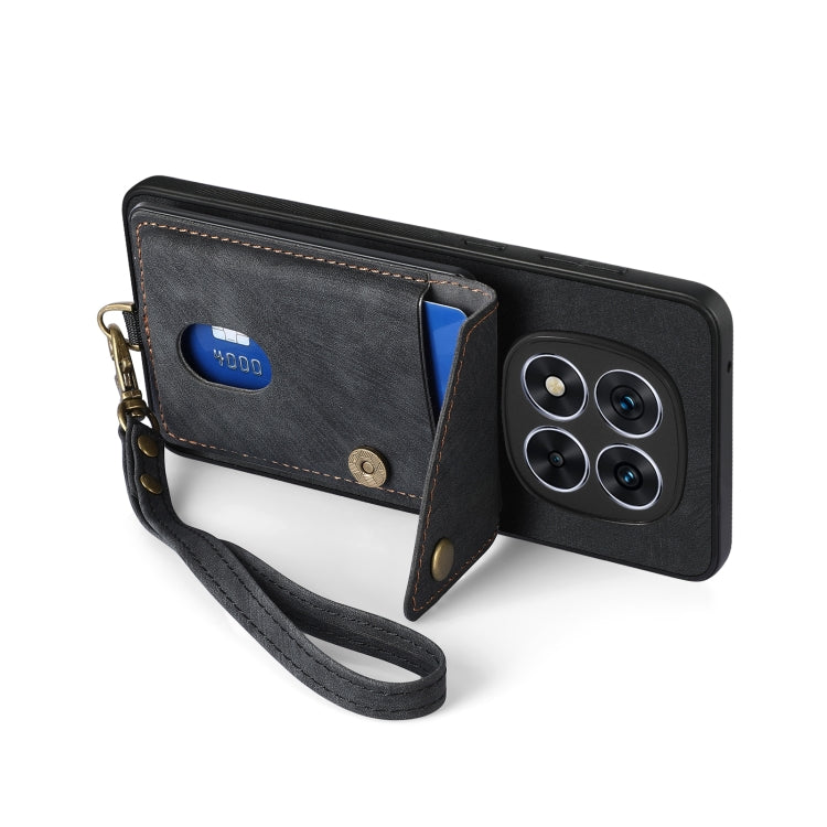 Custodia per telefono in pelle pieghevole con portafoglio per carte retrò con cinturino, For Xiaomi Redmi Note 14 5G, For Xiaomi Redmi Note 14 Pro+ 5G, For Xiaomi Redmi Note 14 Pro 5G, For Xiaomi Redmi Note 13 Pro 4G