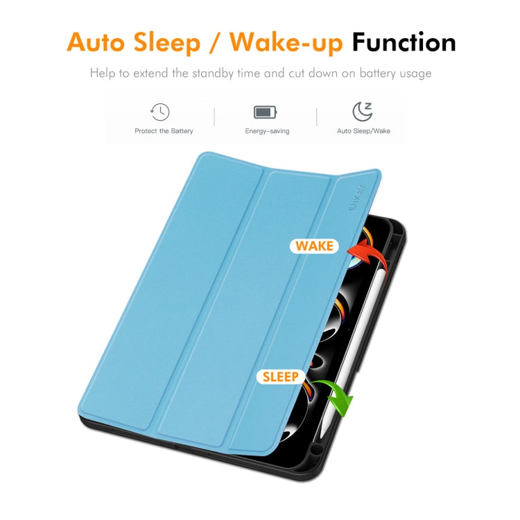 Custodia per tablet Smart in pelle TPU ripiegabile ENKAY Custer Texture con slot per penna, For iPad Pro 11 2025 / 2024