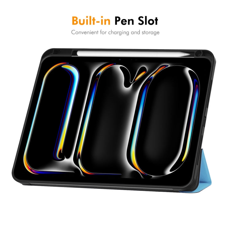 Custodia per tablet Smart in pelle TPU ripiegabile ENKAY Custer Texture con slot per penna, For iPad Pro 11 2024
