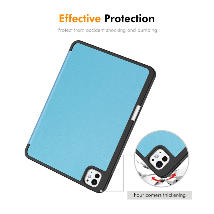 Custodia per tablet Smart in pelle TPU ripiegabile ENKAY Custer Texture con slot per penna, For iPad Pro 11 2024