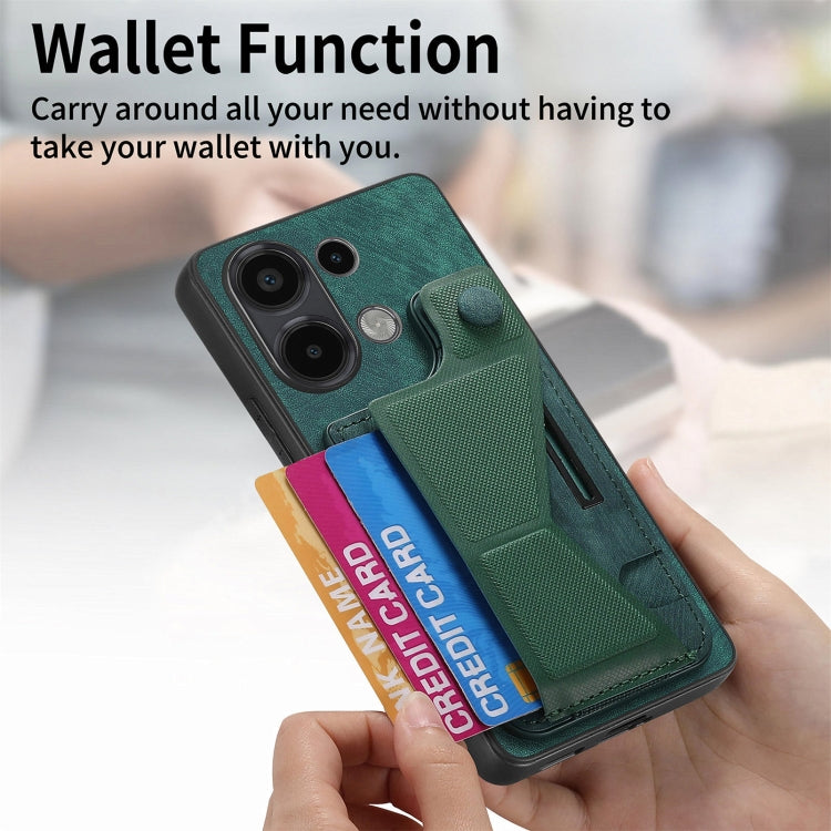 II Custodia per telefono con slot per schede con supporto per diapositive a forma di K, For Xiaomi Redmi Note 13 4G, For Xiaomi Redmi Note 13 5G