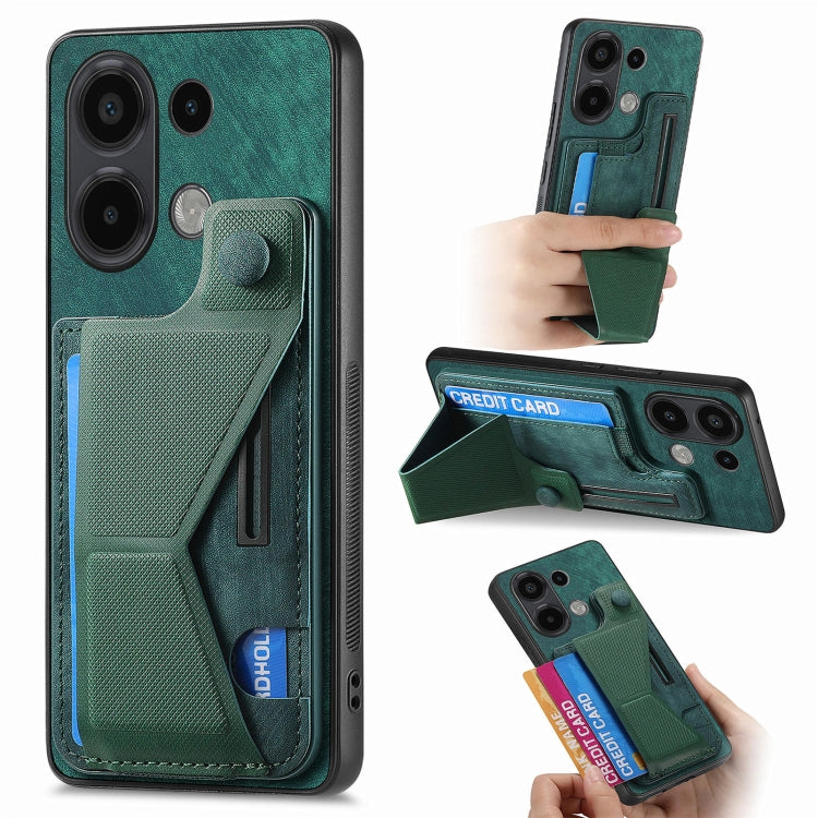 II Custodia per telefono con slot per schede con supporto per diapositive a forma di K, For Xiaomi Redmi Note 13 4G, For Xiaomi Redmi Note 13 5G