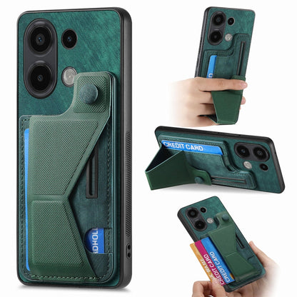 II Custodia per telefono con slot per schede con supporto per diapositive a forma di K, For Xiaomi Redmi Note 13 4G, For Xiaomi Redmi Note 13 5G