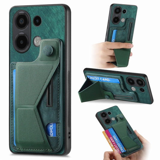 II Custodia per telefono con slot per schede con supporto per diapositive a forma di K, For Xiaomi Redmi Note 13 4G, For Xiaomi Redmi Note 13 5G