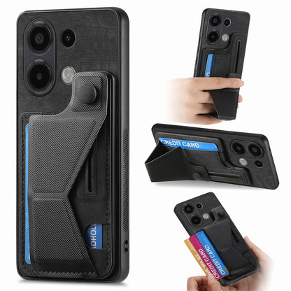 II Custodia per telefono con slot per schede con supporto per diapositive a forma di K, For Xiaomi Redmi Note 13 4G, For Xiaomi Redmi Note 13 5G