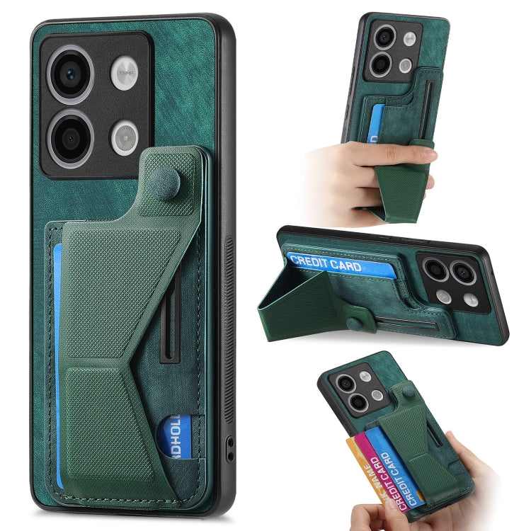 II Custodia per telefono con slot per schede con supporto per diapositive a forma di K, For Xiaomi Redmi Note 13 4G, For Xiaomi Redmi Note 13 5G