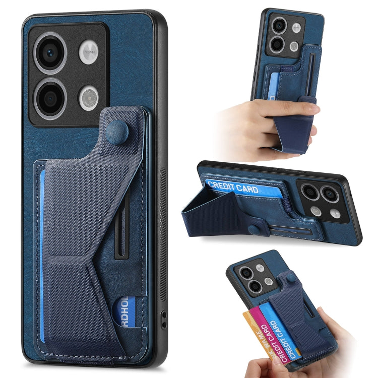 II Custodia per telefono con slot per schede con supporto per diapositive a forma di K, For Xiaomi Redmi Note 13 4G, For Xiaomi Redmi Note 13 5G