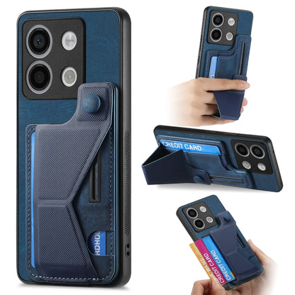 II Custodia per telefono con slot per schede con supporto per diapositive a forma di K, For Xiaomi Redmi Note 13 4G, For Xiaomi Redmi Note 13 5G