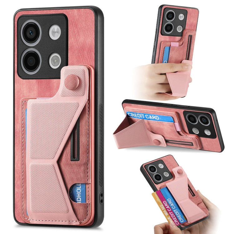 II Custodia per telefono con slot per schede con supporto per diapositive a forma di K, For Xiaomi Redmi Note 13 4G, For Xiaomi Redmi Note 13 5G