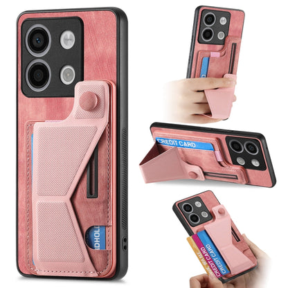 II Custodia per telefono con slot per schede con supporto per diapositive a forma di K, For Xiaomi Redmi Note 13 4G, For Xiaomi Redmi Note 13 5G