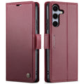 CaseMe 023 Custodia per telefono in pelle antifurto con fibbia a farfalla e texture Litchi RFID, For Galaxy S25 5G, For Galaxy S25+ 5G, For Galaxy S25 Ultra 5G, For Galaxy S24 FE 5G