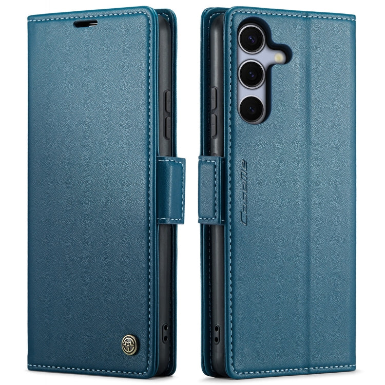 CaseMe 023 Custodia per telefono in pelle antifurto con fibbia a farfalla e texture Litchi RFID