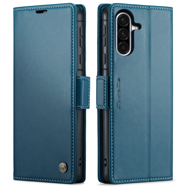 CaseMe 023 Custodia per telefono in pelle antifurto con fibbia a farfalla e texture Litchi RFID