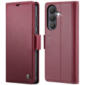 CaseMe 023 Custodia per telefono in pelle antifurto con fibbia a farfalla e texture Litchi RFID, For Galaxy S26+ 5G, For Galaxy S26 Ultra 5G, For Galaxy S26 5G, For Galaxy A57 5G