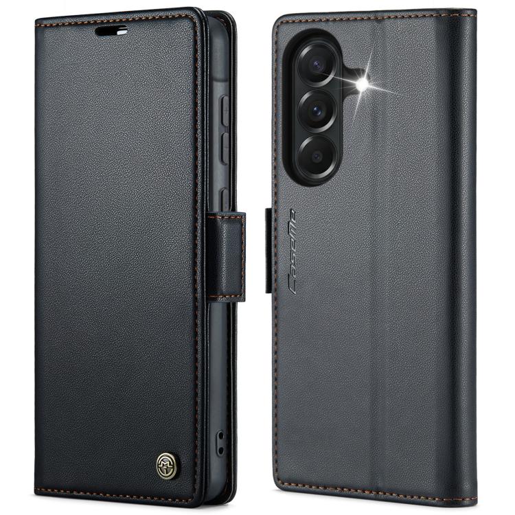 CaseMe 023 Custodia per telefono in pelle antifurto con fibbia a farfalla e texture Litchi RFID, For Galaxy A37 5G, For Galaxy A27 5G, For Galaxy S25 FE 5G, For Galaxy Z Fold7