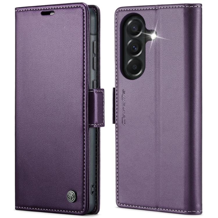 CaseMe 023 Custodia per telefono in pelle antifurto con fibbia a farfalla e texture Litchi RFID, For Galaxy A37 5G, For Galaxy A27 5G, For Galaxy S25 FE 5G, For Galaxy Z Fold7