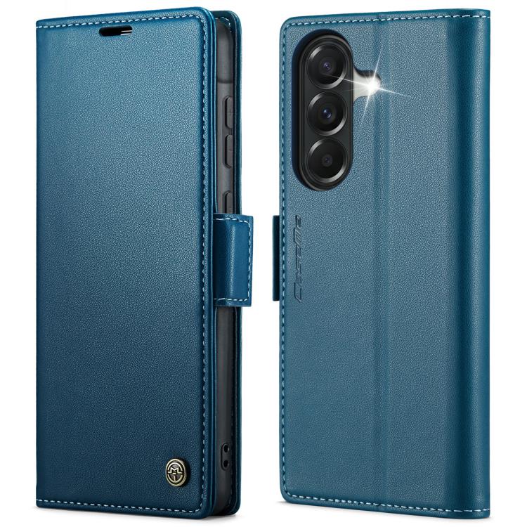 CaseMe 023 Custodia per telefono in pelle antifurto con fibbia a farfalla e texture Litchi RFID, For Galaxy S26+ 5G, For Galaxy S26 Ultra 5G, For Galaxy S26 5G, For Galaxy A57 5G