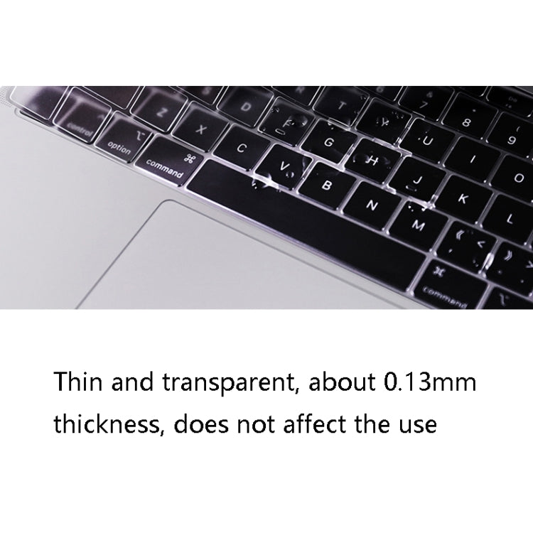 Pellicola protettiva per tastiera portatile in TPU trasparente da 0,13 mm, For MacBook Air 13.3 inch A1369 & A1466, For MacBook Pro 13.3 inch A1706 & A1989 & A2159 (with Touch Bar), For MacBook Pro 15.4 inch A1707 & A1990 (with Touch Bar)