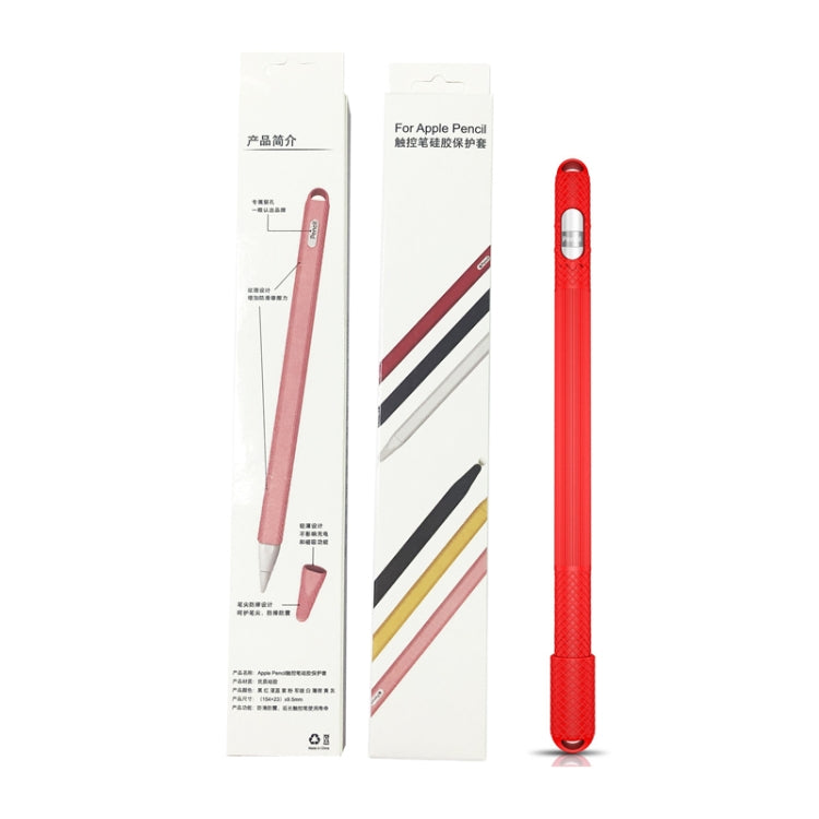 Custodia protettiva in silicone per stilo da 5 pezzi, For Apple Pencil 1, For Apple Pencil 2