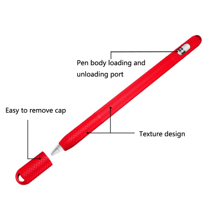 Custodia protettiva in silicone per stilo da 5 pezzi, For Apple Pencil 1, For Apple Pencil 2