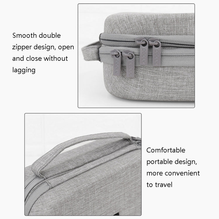 Baona BN-F011 Cavo di alimentazione per laptop Scatola protettiva per archiviazione digitale, Gray, Black, Extra Large Gray, Extra Large Black