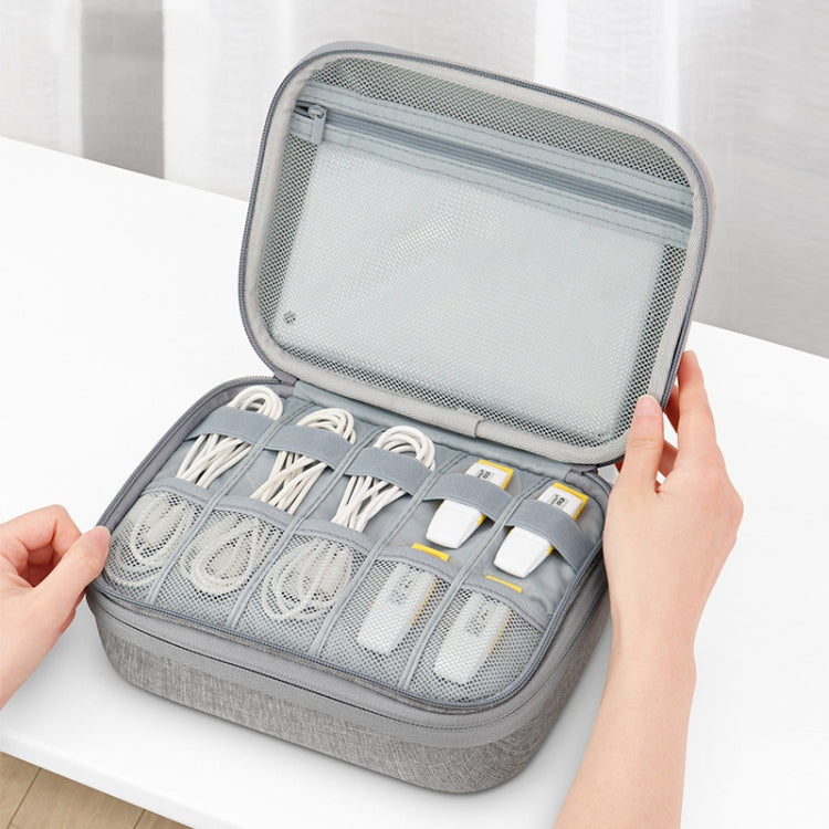 Baona BN-F011 Cavo di alimentazione per laptop Scatola protettiva per archiviazione digitale, Gray, Black, Extra Large Gray, Extra Large Black