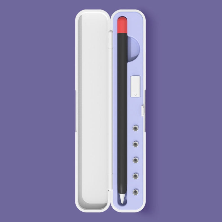 Scatola della scatola di immagazzinaggio di protezione dello stilo del silicone per Apple Pencil 1/2, specificazione:, 8mm (Graphite Black), 8mm (Clove Purple), 8mm (Dark Night Green), 8mm (Glacier Blue), 10mm (Graphite Black), 10mm (Clove Purple)�����...