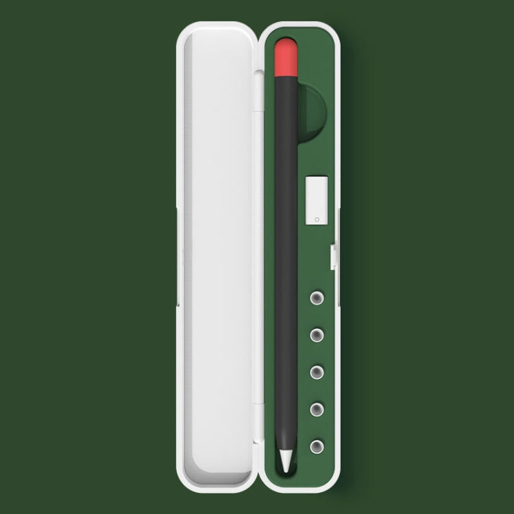 Scatola della scatola di immagazzinaggio di protezione dello stilo del silicone per Apple Pencil 1/2, specificazione:, 8mm (Graphite Black), 8mm (Clove Purple), 8mm (Dark Night Green), 8mm (Glacier Blue), 10mm (Graphite Black), 10mm (Clove Purple)�����...