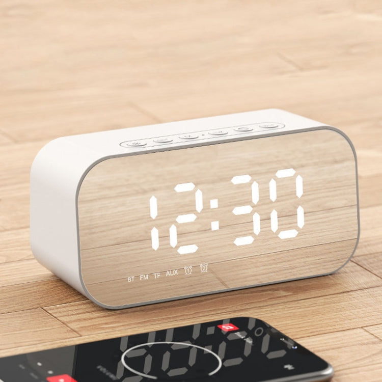 Havit M3 Subwoofer Mini Mirror Clock Altoparlante Bluetooth, Spsc:, 1200mAh (Black）, 1200mAh (White)