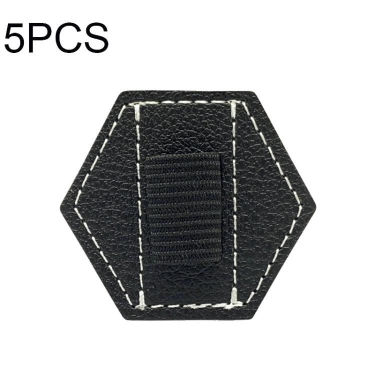 5 pezzi portapenne capacitivo portapenne autoadesivo portapenne in PU, stile:, Hexagonal Black, Hexagonal Blue, Hexagonal Orange, Hexagonal Red, Hexagonal Brown, Hexagon Double Black, Rectangular Double Black, Round