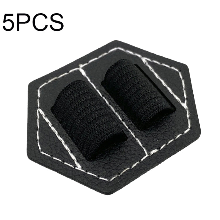 5 pezzi portapenne capacitivo portapenne autoadesivo portapenne in PU, stile:, Hexagonal Black, Hexagonal Blue, Hexagonal Orange, Hexagonal Red, Hexagonal Brown, Hexagon Double Black, Rectangular Double Black, Round