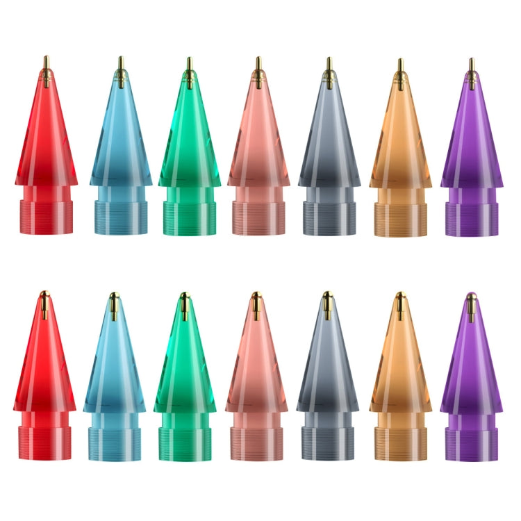 Per Apple Pencil 1/2 2 pezzi pennino trasparente di ricambio per stilo, specifiche:, Extended (Red), Extended (Blue), Extended (Green), Extended (Pink), Extended (Gray), Extended (Gold), Extended (Purple), Round (Red), Round (Blue), Round (Green)������...