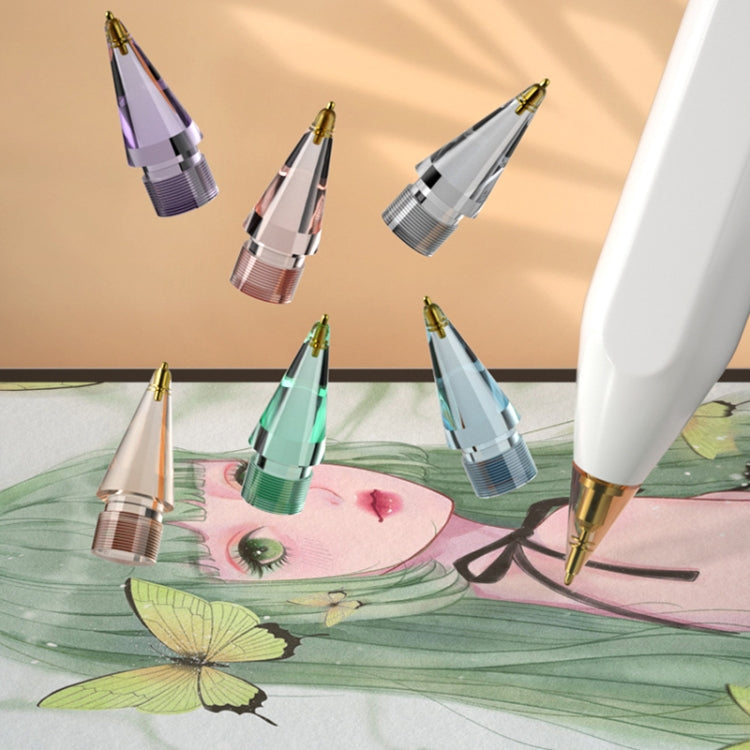 Per Apple Pencil 1/2 2 pezzi pennino trasparente di ricambio per stilo, specifiche:, Extended (Red), Extended (Blue), Extended (Green), Extended (Pink), Extended (Gray), Extended (Gold), Extended (Purple), Round (Red), Round (Blue), Round (Green)      ...