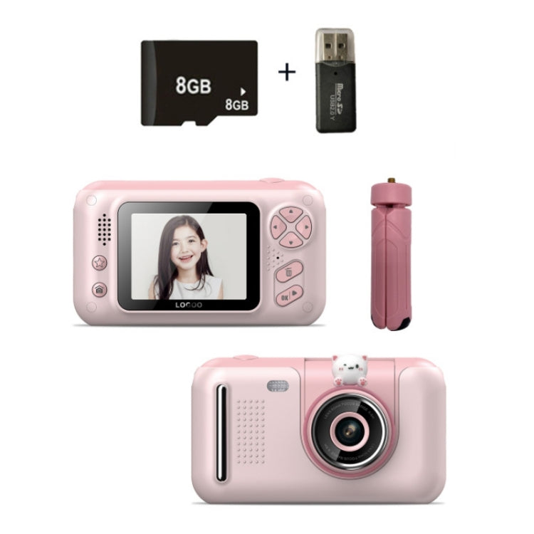 Fotocamera SLR reversibile HD per bambini da 2,4 pollici, Pink, Yellow Blue, Pink With Bracket, Yellow Blue With Bracket, Pink + 8G Memory Card + Card Reader, Pink + 16G Memory Card + Card Reader, Pink + 32G Memory Card + Card Reader�������������������...
