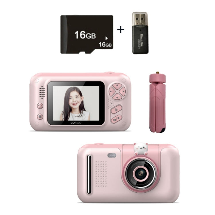 Fotocamera SLR reversibile HD per bambini da 2,4 pollici, Pink, Yellow Blue, Pink With Bracket, Yellow Blue With Bracket, Pink + 8G Memory Card + Card Reader, Pink + 16G Memory Card + Card Reader, Pink + 32G Memory Card + Card Reader�������������������...