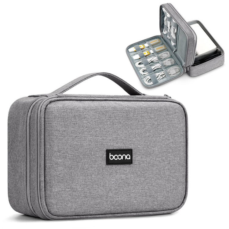 Borsa di archiviazione digitale per cavo dati per auricolari multifunzionale Baona, specifiche:, Single-layer (Gray), Single-layer (Black), 2-layer (Gray), 2-layer (Black), Single-Layer Box (Gray), Single-Layer Box (Black), 2-layer Box (Gray)          ...