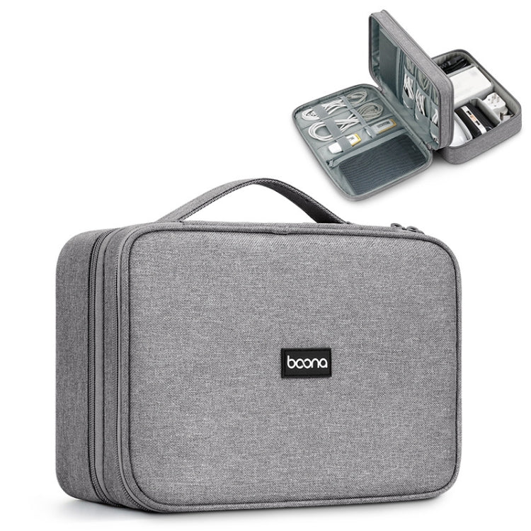 Borsa di archiviazione digitale per cavo dati per auricolari multifunzionale Baona, specifiche:, Single-layer (Gray), Single-layer (Black), 2-layer (Gray), 2-layer (Black), Single-Layer Box (Gray), Single-Layer Box (Black), 2-layer Box (Gray)          ...