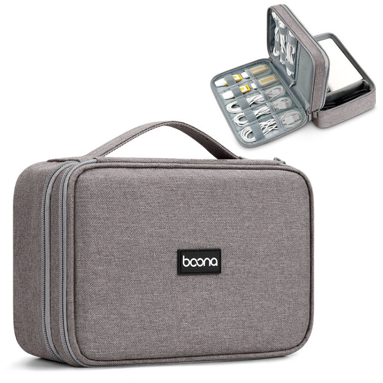 Borsa di archiviazione digitale per cavo dati per auricolari multifunzionale Baona, specifiche:, Single-layer (Gray), Single-layer (Black), 2-layer (Gray), 2-layer (Black), Single-Layer Box (Gray), Single-Layer Box (Black), 2-layer Box (Gray)          ...