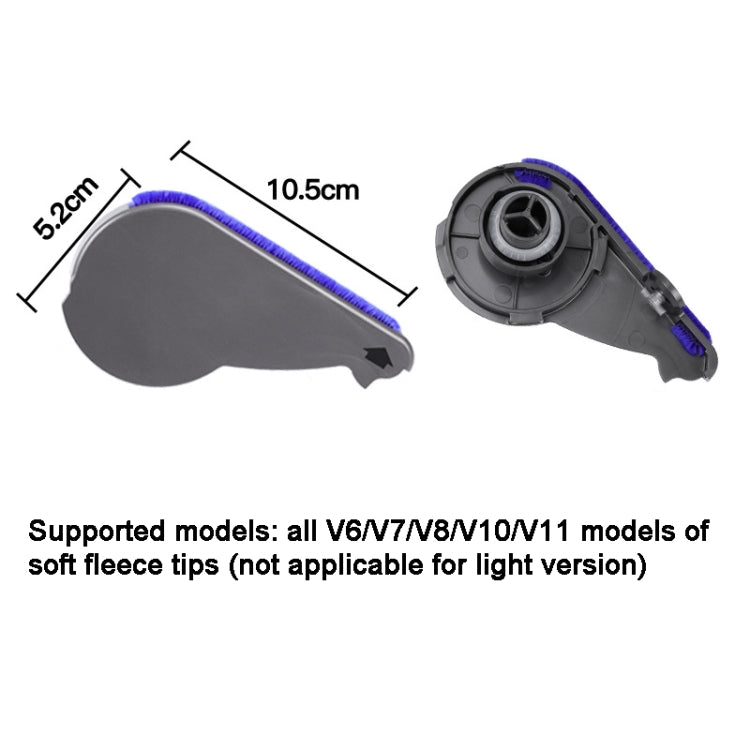 Copertura laterale della testata di aspirazione in morbido velluto per aspirapolvere, For Dyson V7 V8 V10 V11 V15, For Dyson Slim Light Version