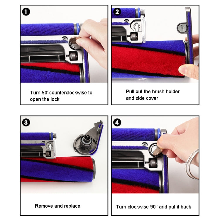 Copertura laterale della testata di aspirazione in morbido velluto per aspirapolvere, For Dyson V7 V8 V10 V11 V15, For Dyson Slim Light Version