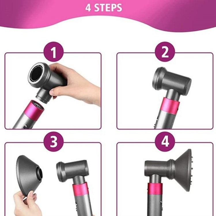 Per gli accessori di ricambio per l'attacco dell'ugello del diffusore Airwrap dell'asciugacapelli Dyson, Without Adapter, With Adapter