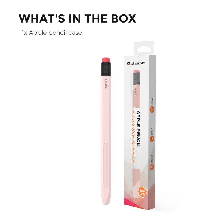 Custodia protettiva in silicone AhaStyle PT180-2 Custodia per penna capacitiva antiscivolo e anti-caduta, For Apple Pencil 2, For Apple Pencil 1