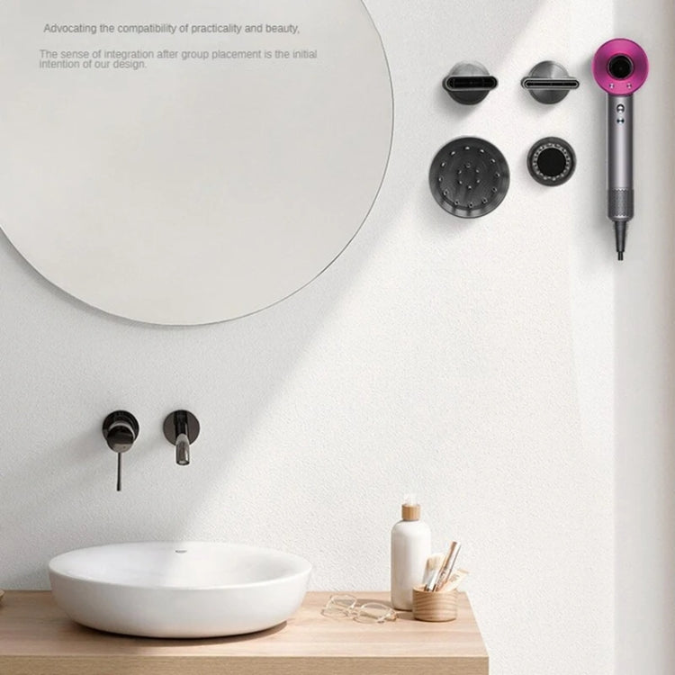 Gancio portaoggetti per ugello con supporto magnetico per ventilatore a parete per bagno senza perforazione, For Dyson Hair Dryer, For Dyson Hair Dryer Nozzle