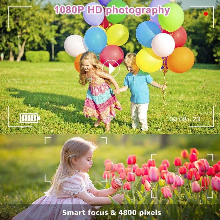 Fotocamera digitale per bambini S2 da 2,4 pollici con schermo ribaltabile a 180 gradi 1080P HD con supporto