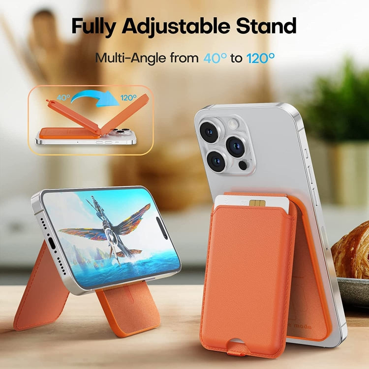 Per iPhone 15/14/13 Porta carte magnetico con supporto regolabile