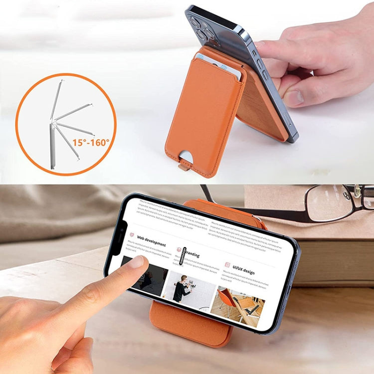 Per iPhone 15/14/13 Porta carte magnetico con supporto regolabile