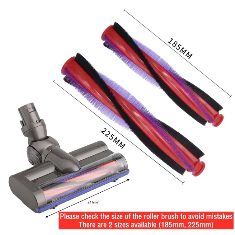 Per Dyson V6 DC59 DC62 SV03 Barra a rulli con testina per aspirapolvere, 185mm, 225mm, End Cap
