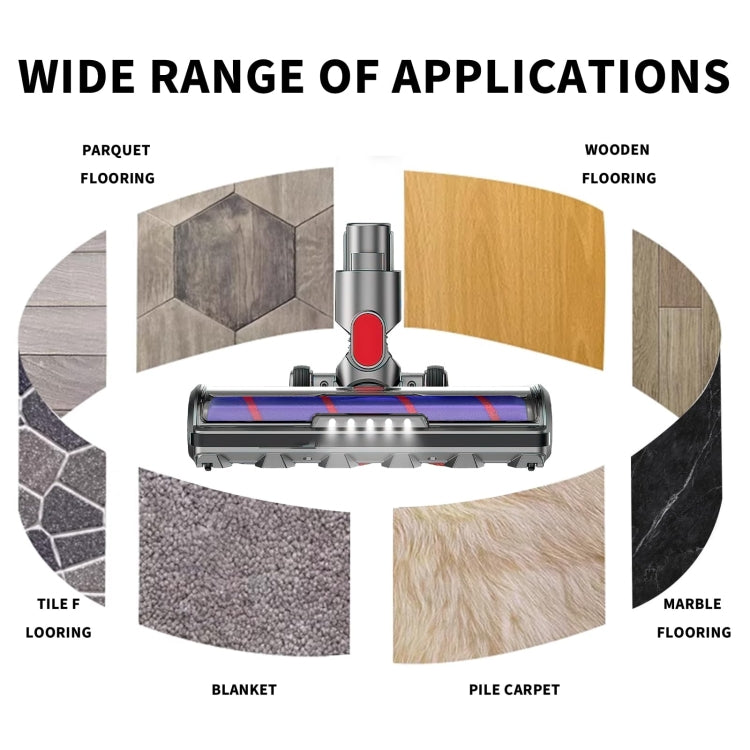 Per Dyson V7 V8 V10 V11 Testa del motore dell'aspirapolvere Spazzola a rullo a setole morbide con luce