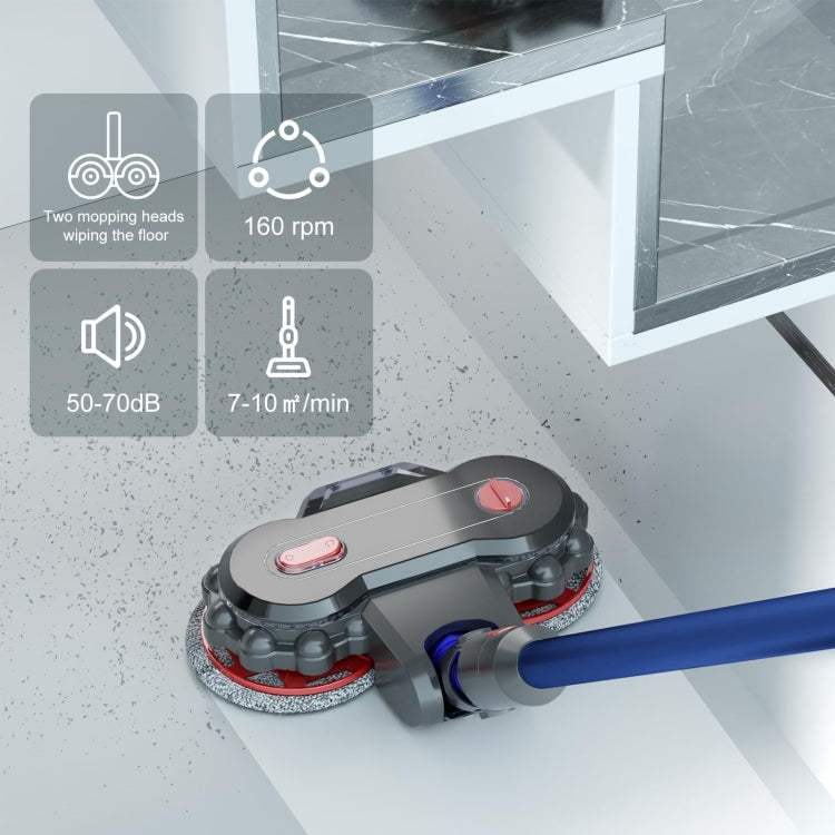 Aspirapolvere elettrico con testa per mocio con serbatoio dell'acqua staccabile e 6 panni per mocio